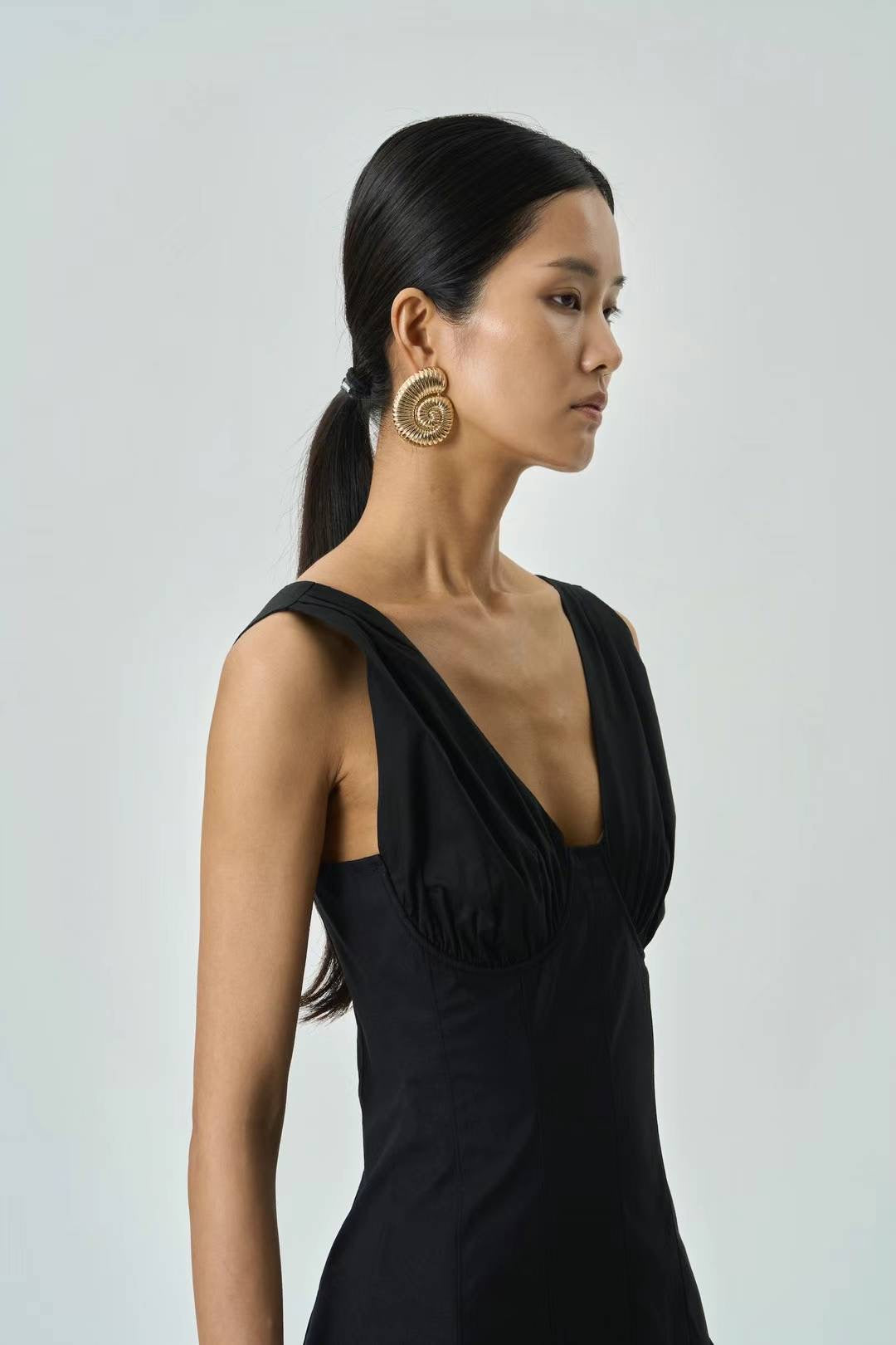 Sienna Corset Black Maxi Dress