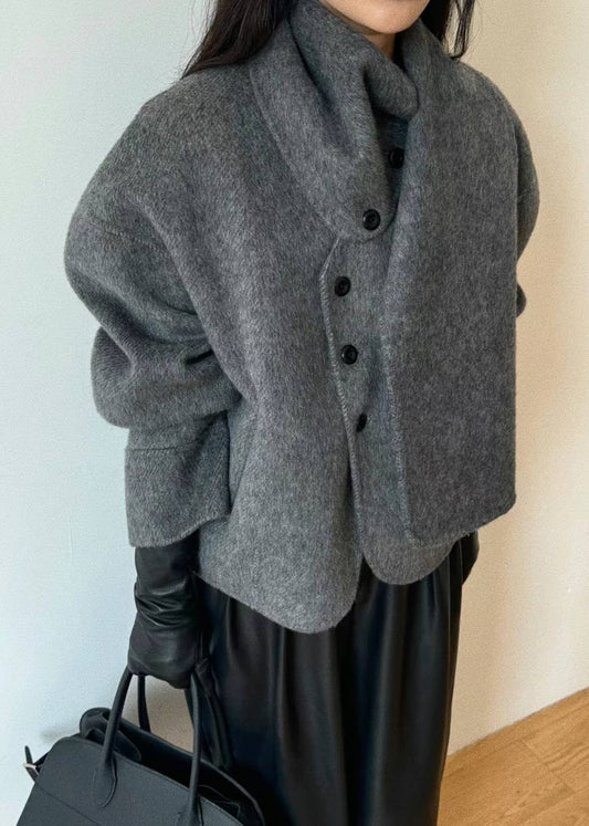 Sloane Short Wool Grey Coat