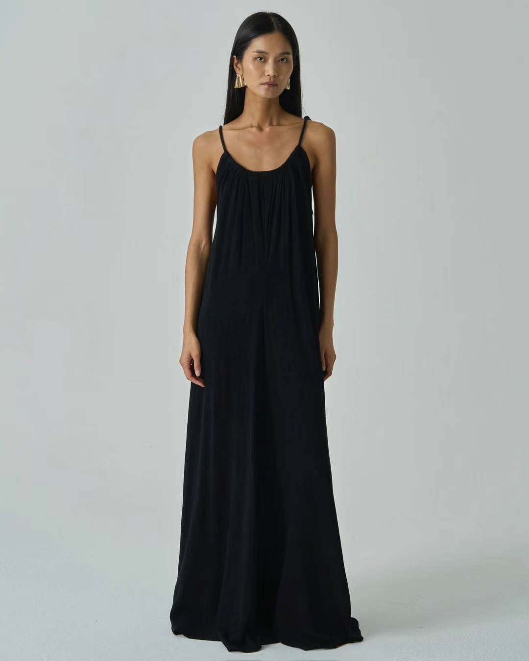 Hazal Black Linen Blend Jumpsuit