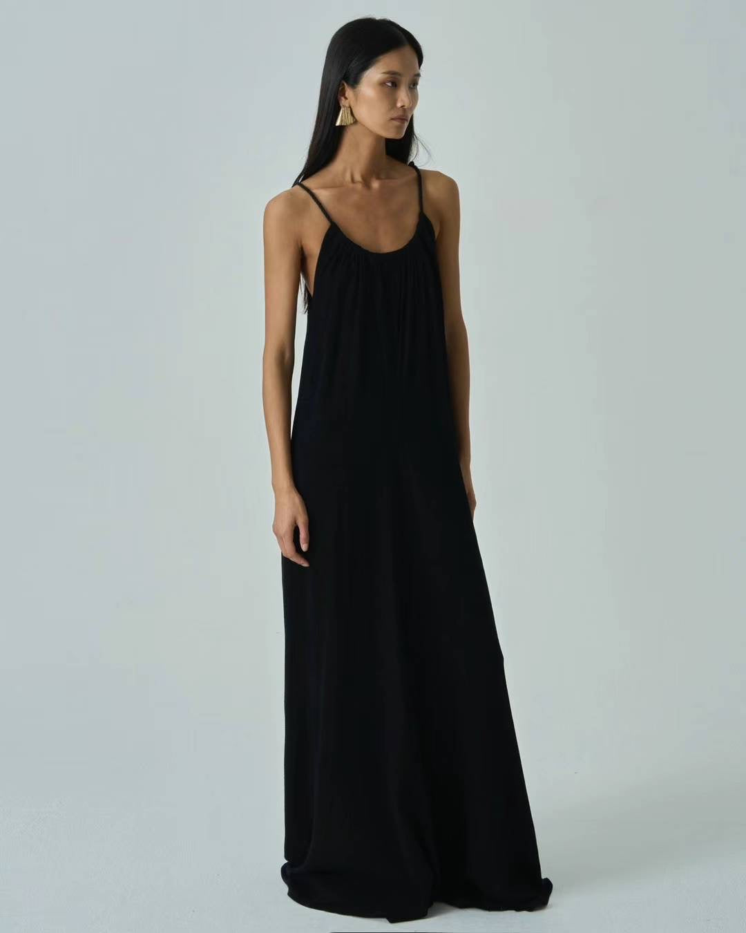 Hazal Black Linen Blend Jumpsuit