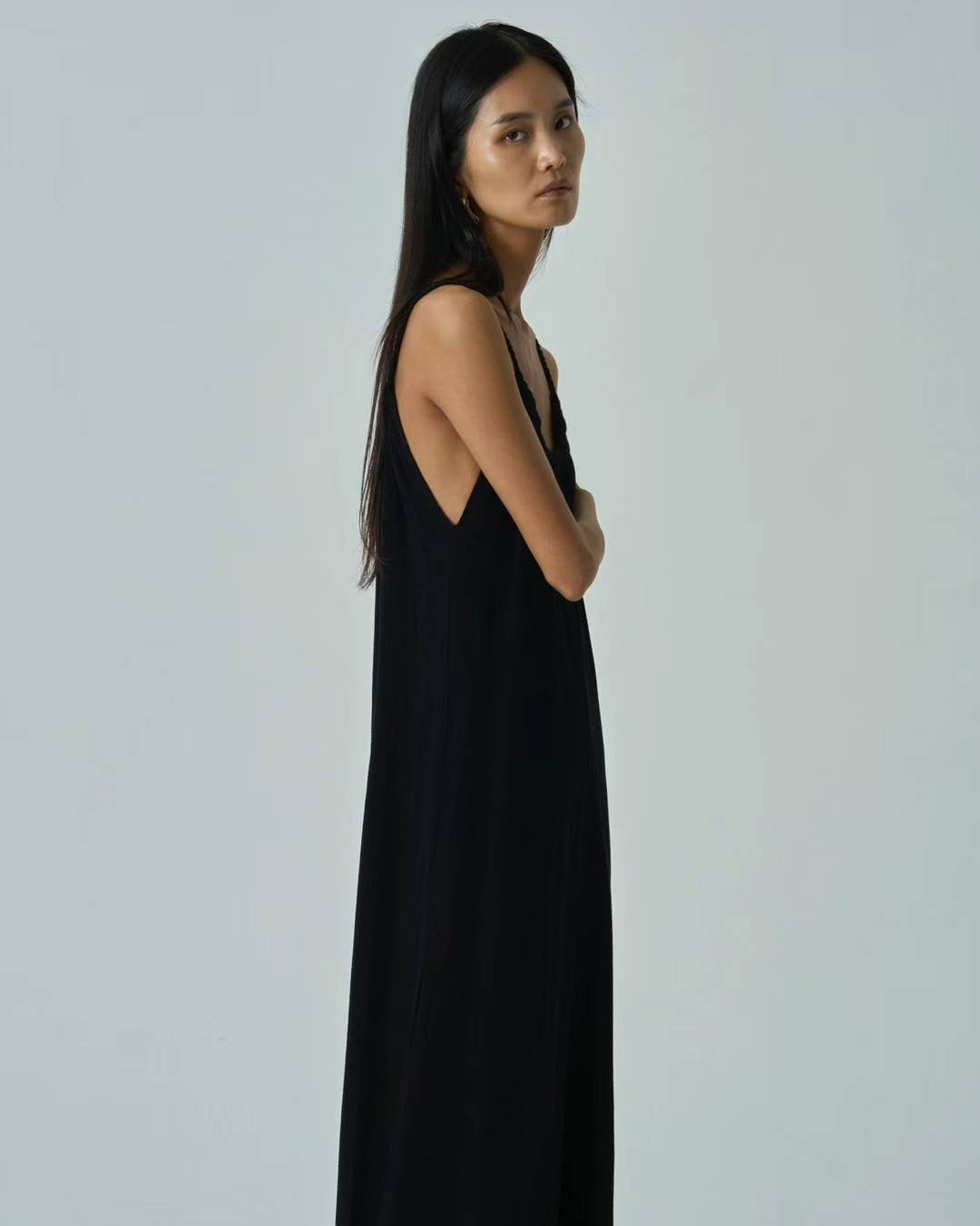 Hazal Black Linen Blend Jumpsuit