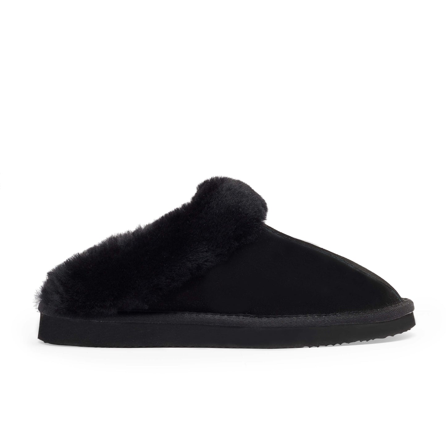 Black Wedge Slipper